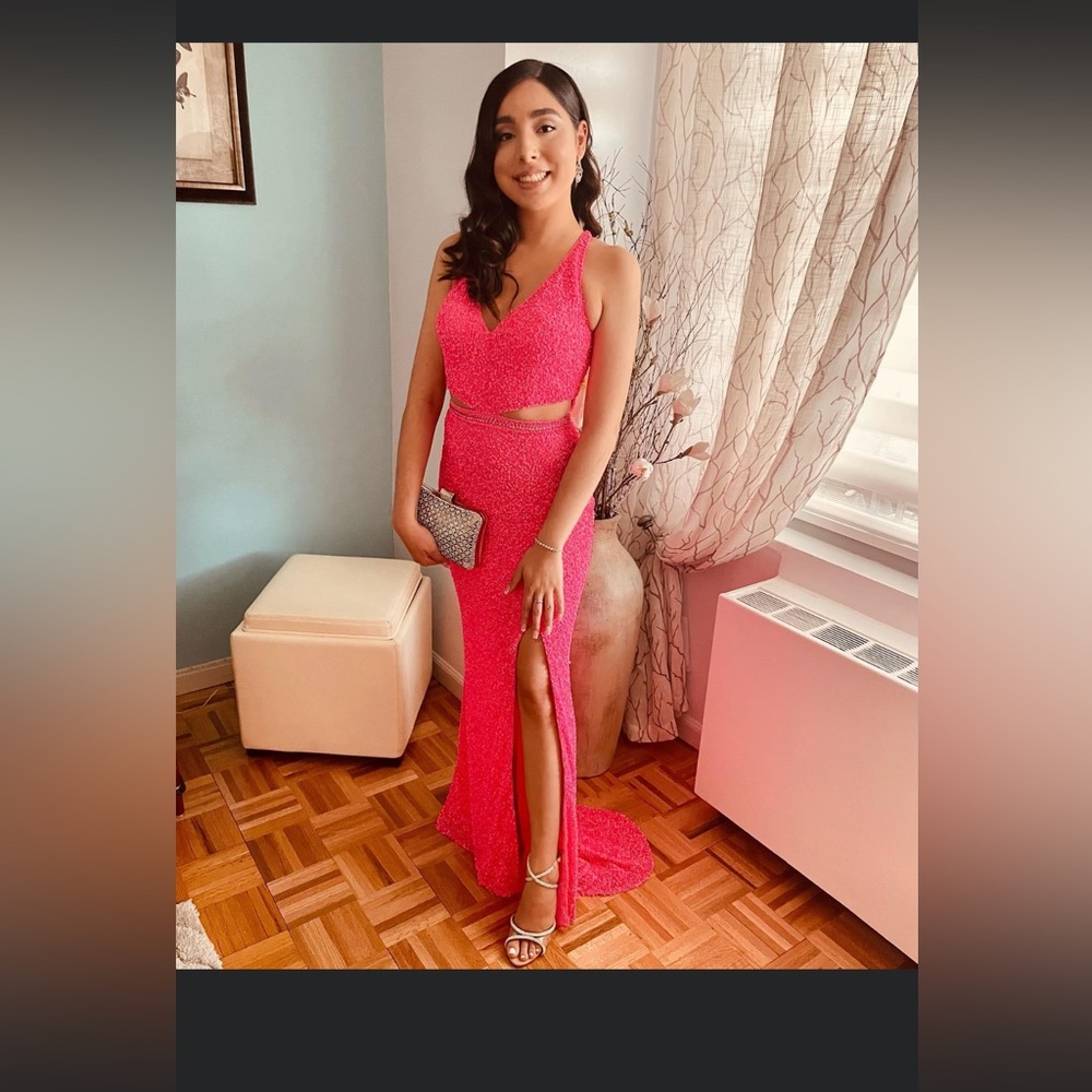 Primavera Couture Neon Pink Dress